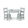 Melissa & Doug Wooden Table & 2 Chairs - Gray