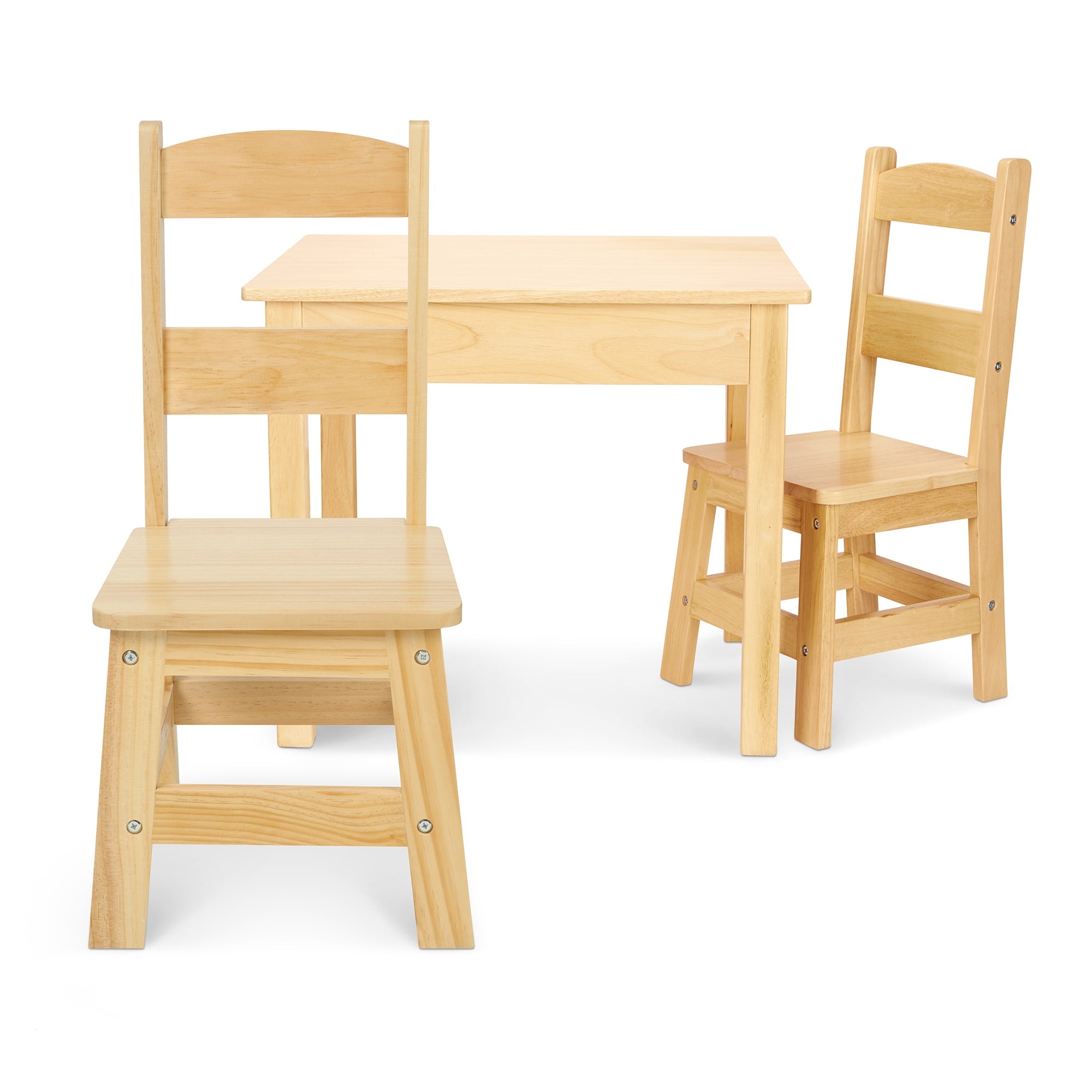 Melissa & Doug Wooden Table & 2 Chairs - Natural