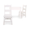 Melissa & Doug Wooden Table & 2 Chairs - White