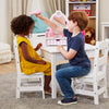 Melissa & Doug Wooden Table & 2 Chairs - White