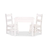 Melissa & Doug Wooden Table & 2 Chairs - White