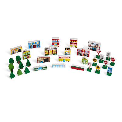 Melissa & Doug Wooden Town Play Set