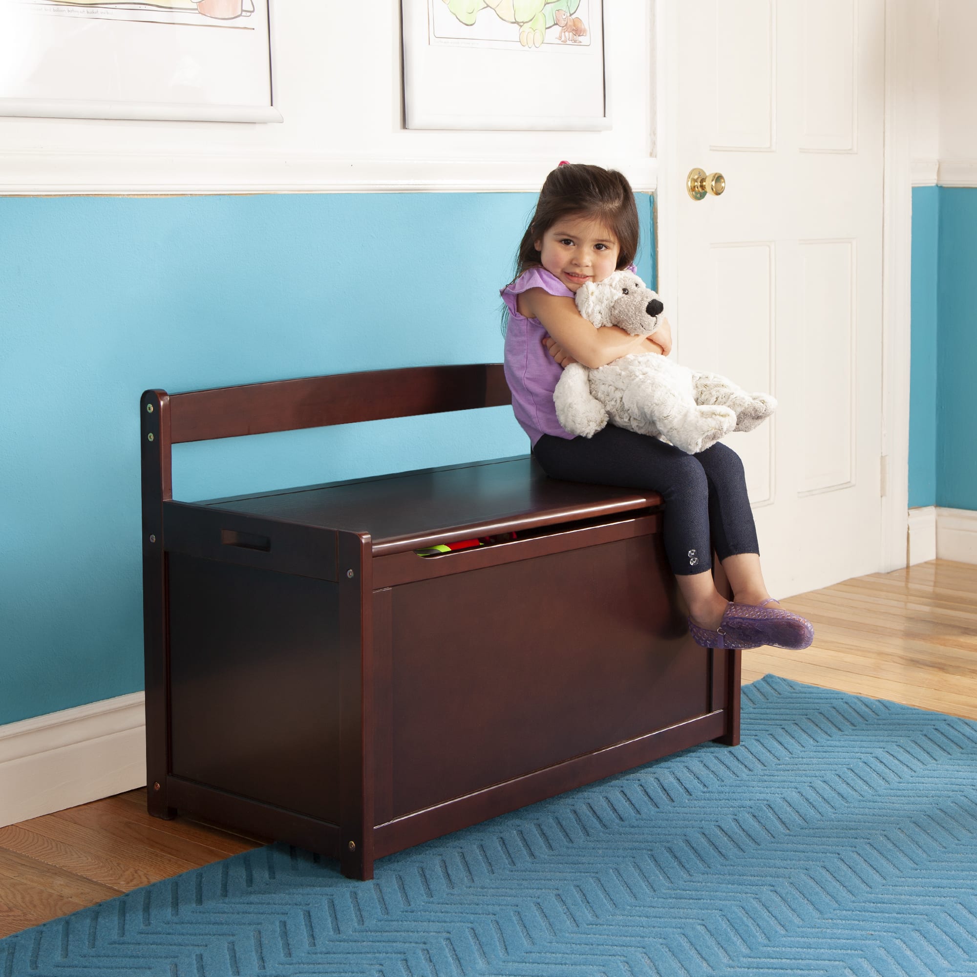 Melissa & Doug Wooden Toy Chest - Espresso