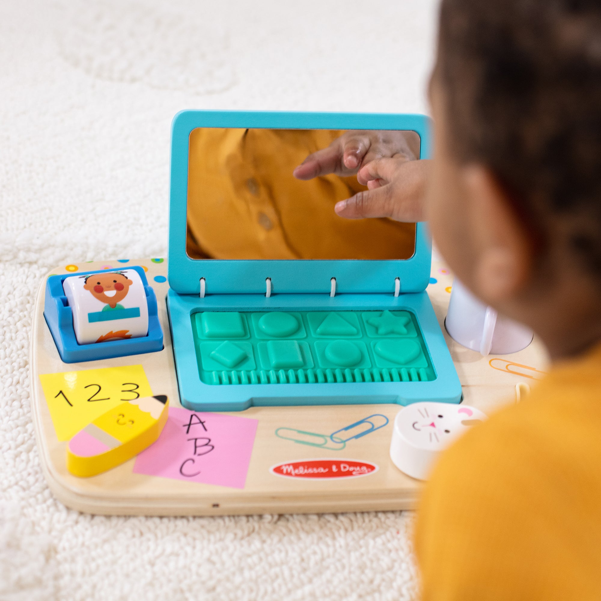 Melissa & Doug Wooden Work & Play Desktop Activity Board