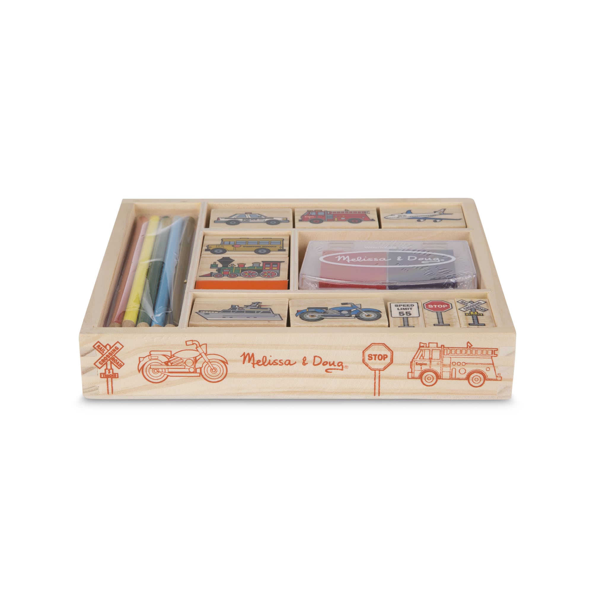 Wooden Stamp Set - Vehicles