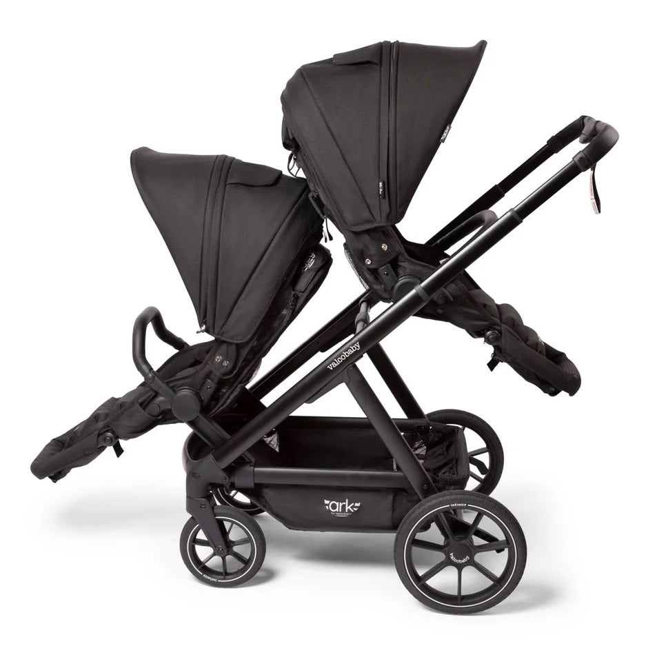 Valco Baby Ark Double Stroller in Ash Black