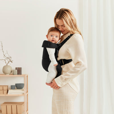 BABYBJÖRN Bouncer Balance Soft Woven/Jersey in Dark Gray/Gray + Baby Carrier Mini in Woven/Black