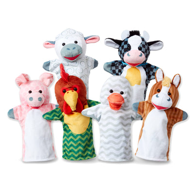 Melissa & Doug Barn Buddies Hand Puppets (6 Pc)