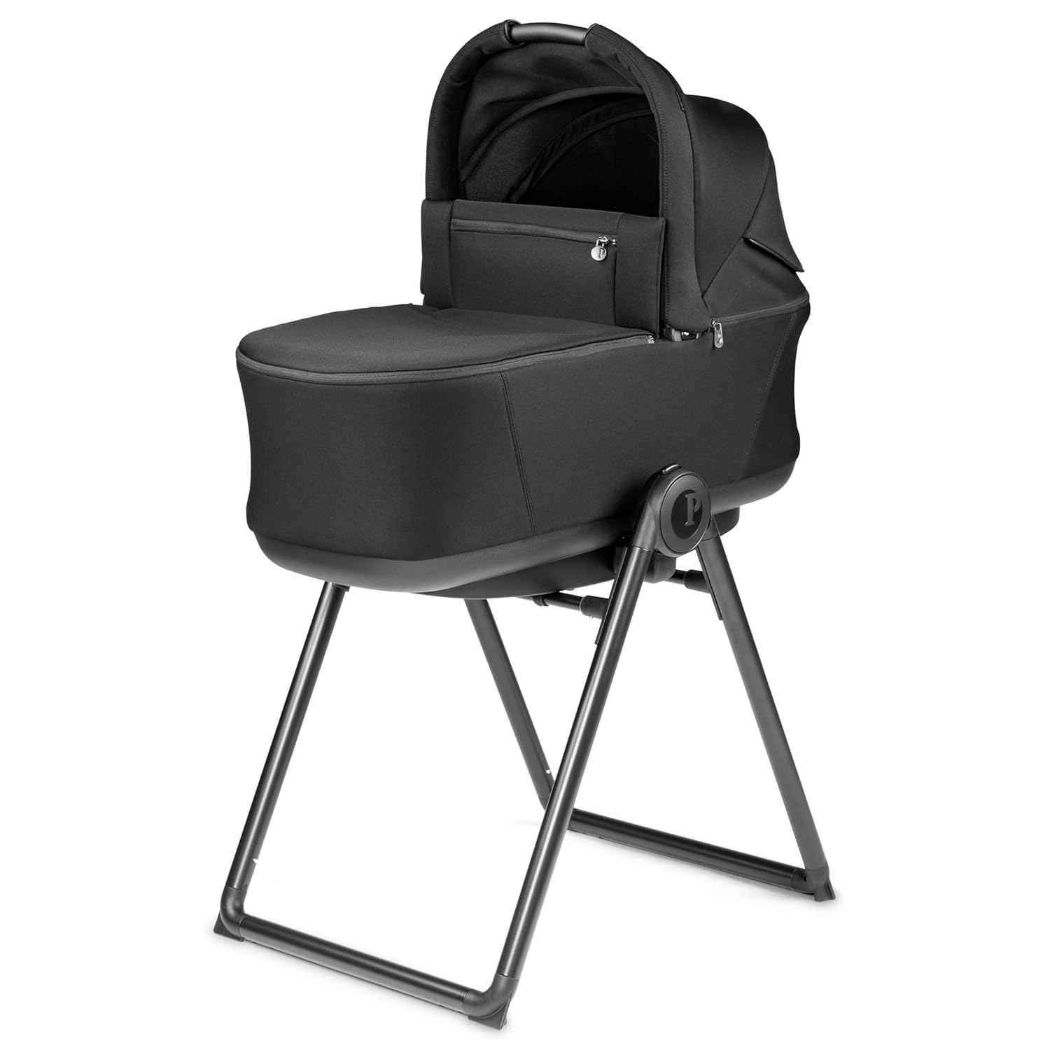 Peg Perego City Loop Pop-Up Bassinet with Stand in True Black