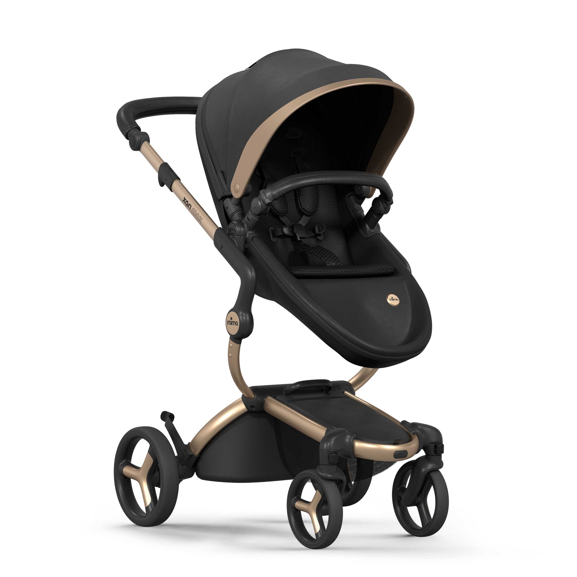 hot mom stroller vs mima xari Mima® Xari Max Stroller Black & Gold Special Edition