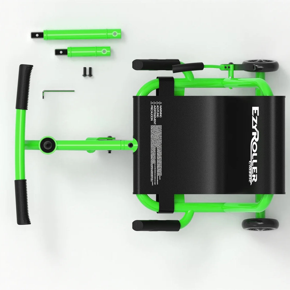 EzyRoller Classic LED Wheels Ride-On Scooter in Lime Green