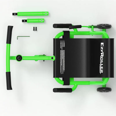 EzyRoller Classic LED Wheels Ride-On Scooter in Lime Green