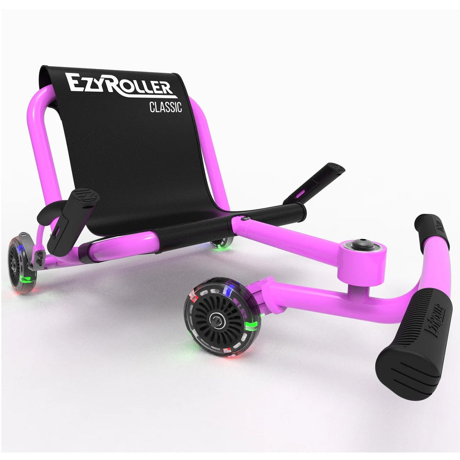EzyRoller Classic LED Wheels Ride-On Scooter in Princess Pink