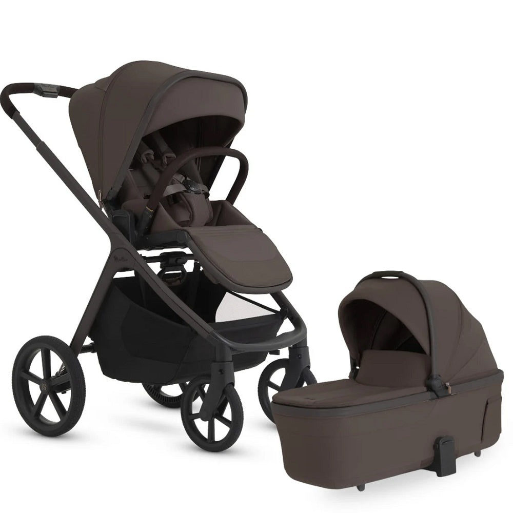 Silver Cross Cove 2 Stroller + Bassinet Bundle in Chocolate