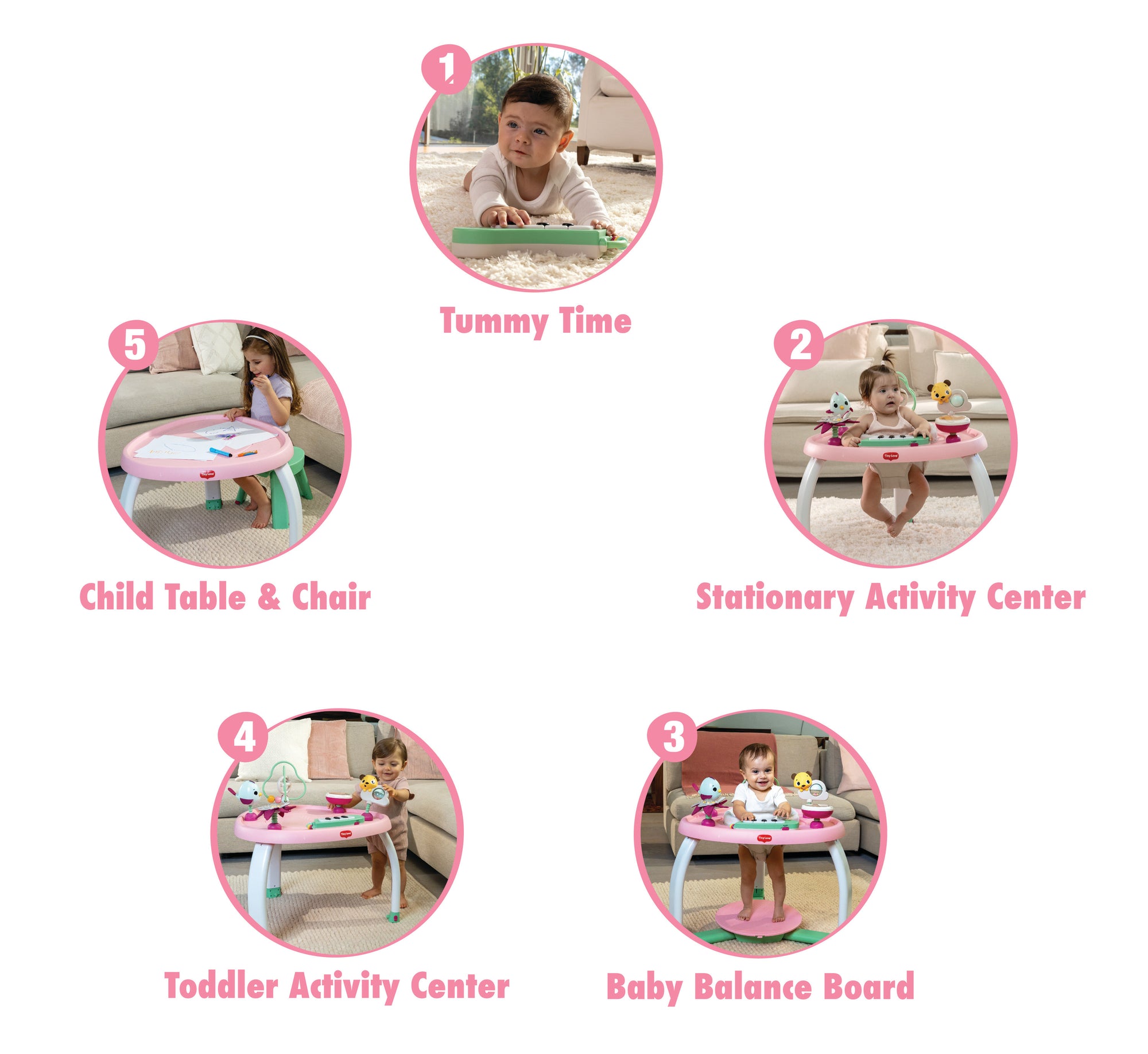 Tiny Love Tiny Princess Tales™ 5-in-1 Here I Grow Stationary Activity Center