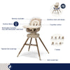 Maxi-Cosi Kindred Collection Kiskadee 360° Rotating High Chair in natural heritage