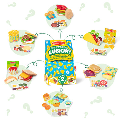 Melissa & Doug What is for Lunch? Surprise Meal Play Food Set Series 2