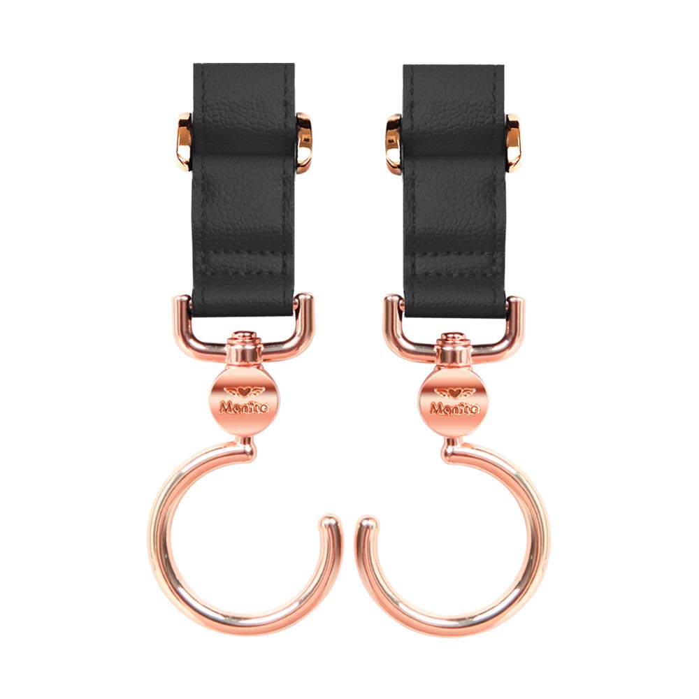 Manito Styler Stroller Hooks in Pink Gold and Black