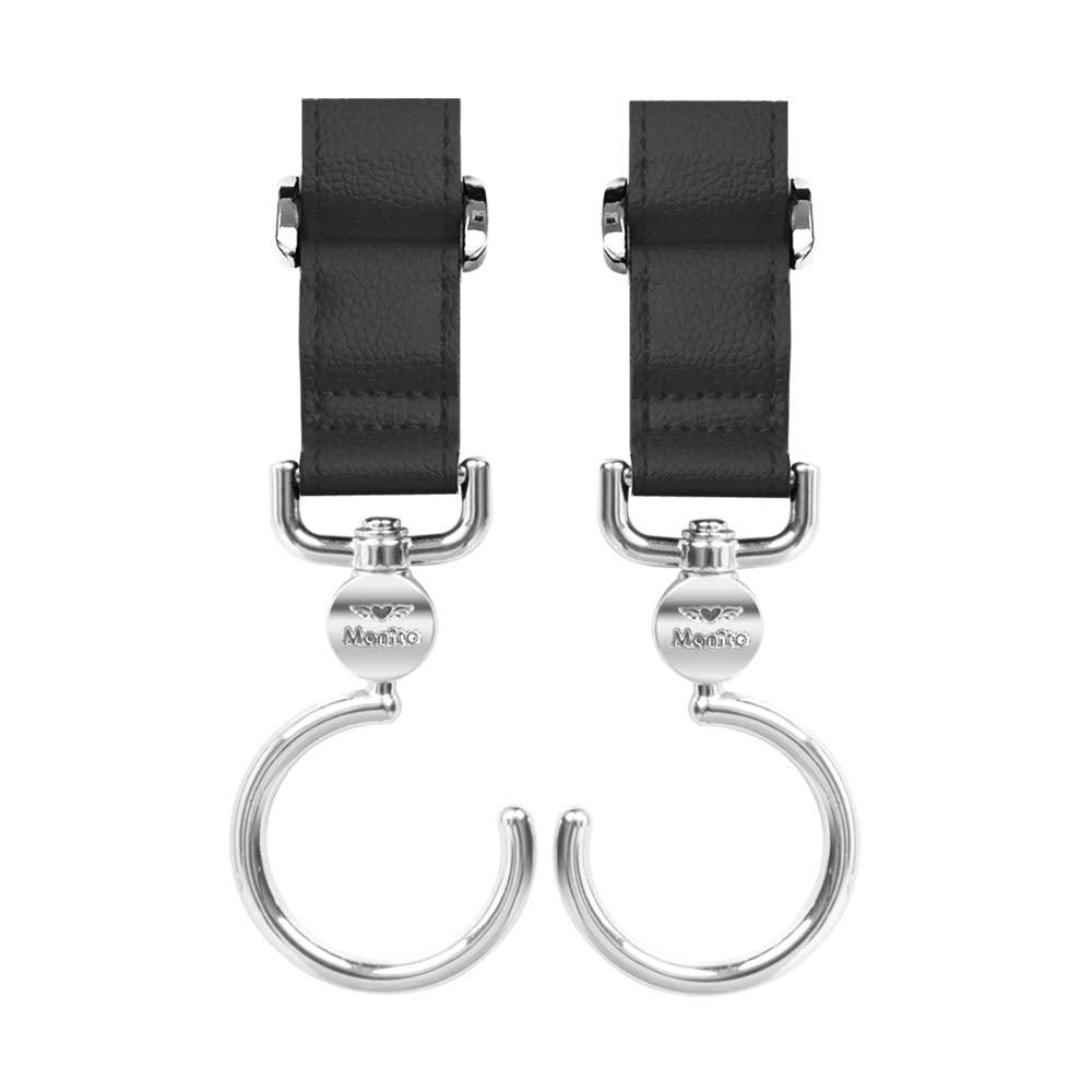 Manito Styler Stroller Hooks in Black and Silver