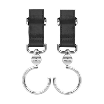 Manito Styler Stroller Hooks in Black and Silver
