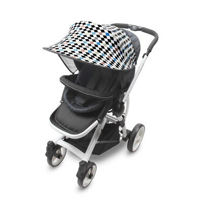 Manito Sunshade for Stroller & Car Seat in Scandi Diamond Blue