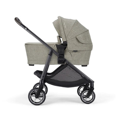 Nuna SWIV™ and TRIV™ Series Bassinet + Stand BMW Collection in Graphene on stroller