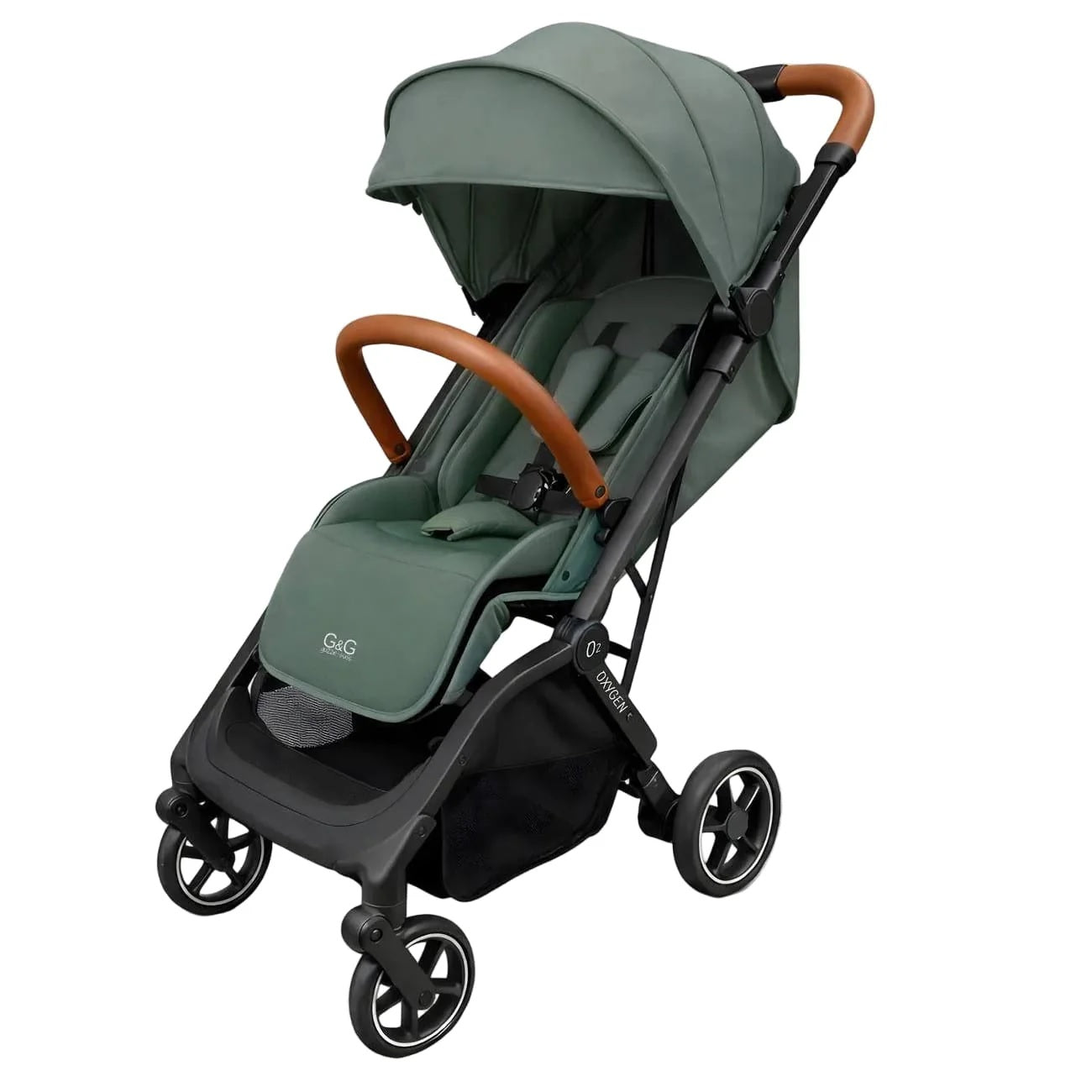 guzzie+Guss Oxygen v3 Travel Stroller in Tropical Green