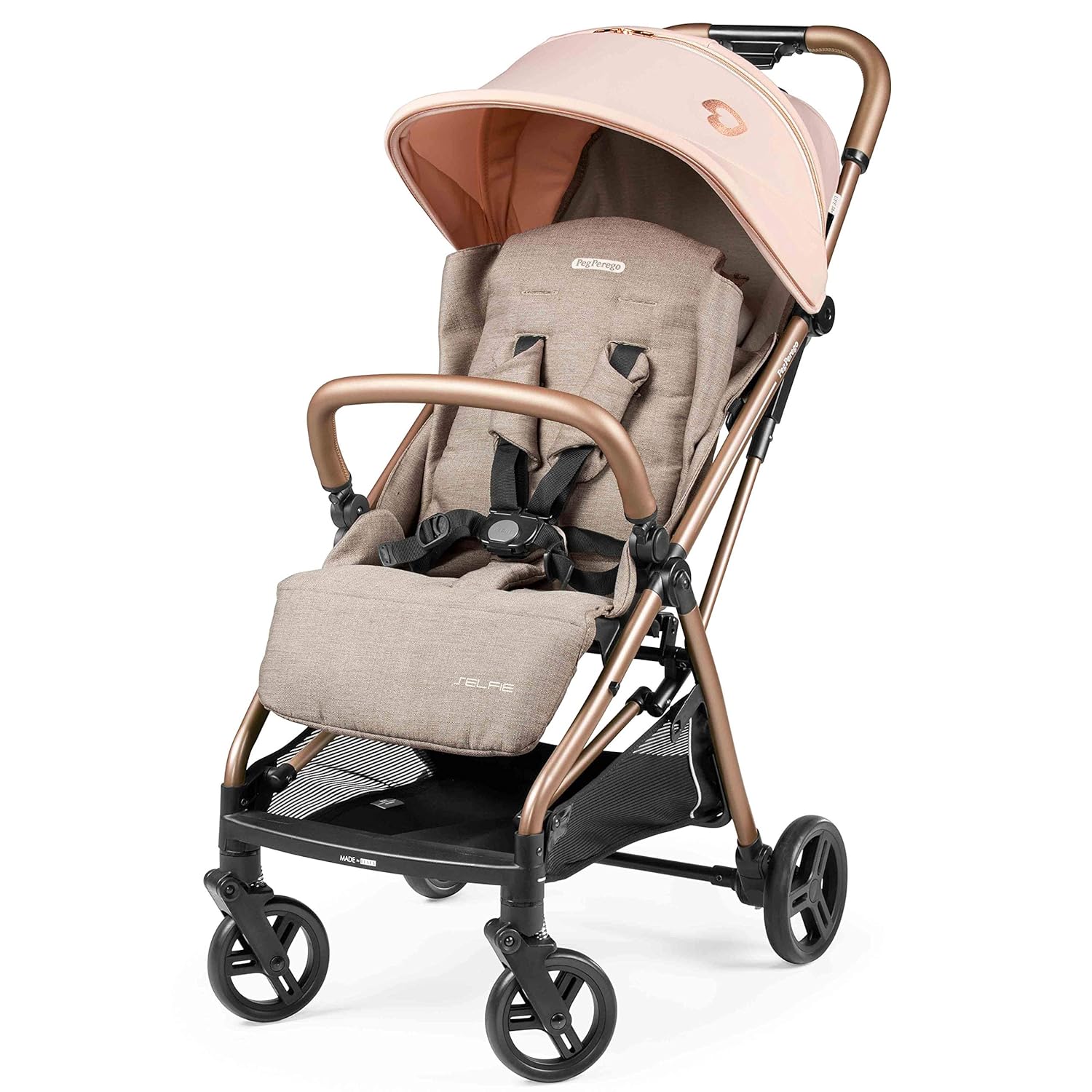 Peg Perego Selfie Compact Stroller in mon amour