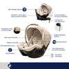 Maxi-Cosi Kindred Collection Peri™ 180° Rotating Infant Car Seat in natural heritage