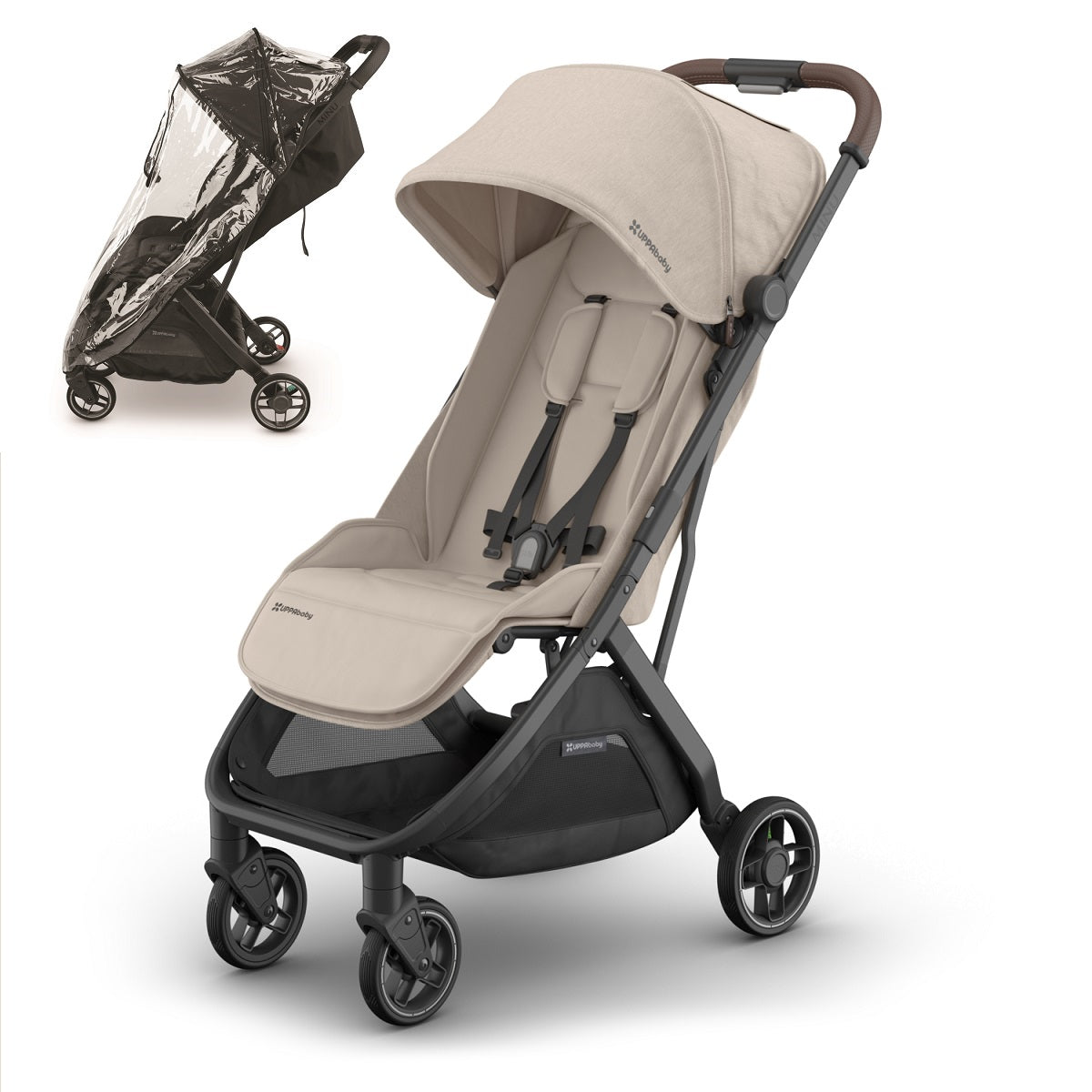 UPPAbaby MINU V3 Stroller + Rain Shield Bundle in Ada