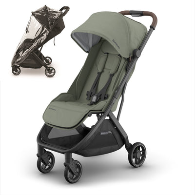 UPPAbaby MINU V3 Stroller + Rain Shield Bundle in Evelyn
