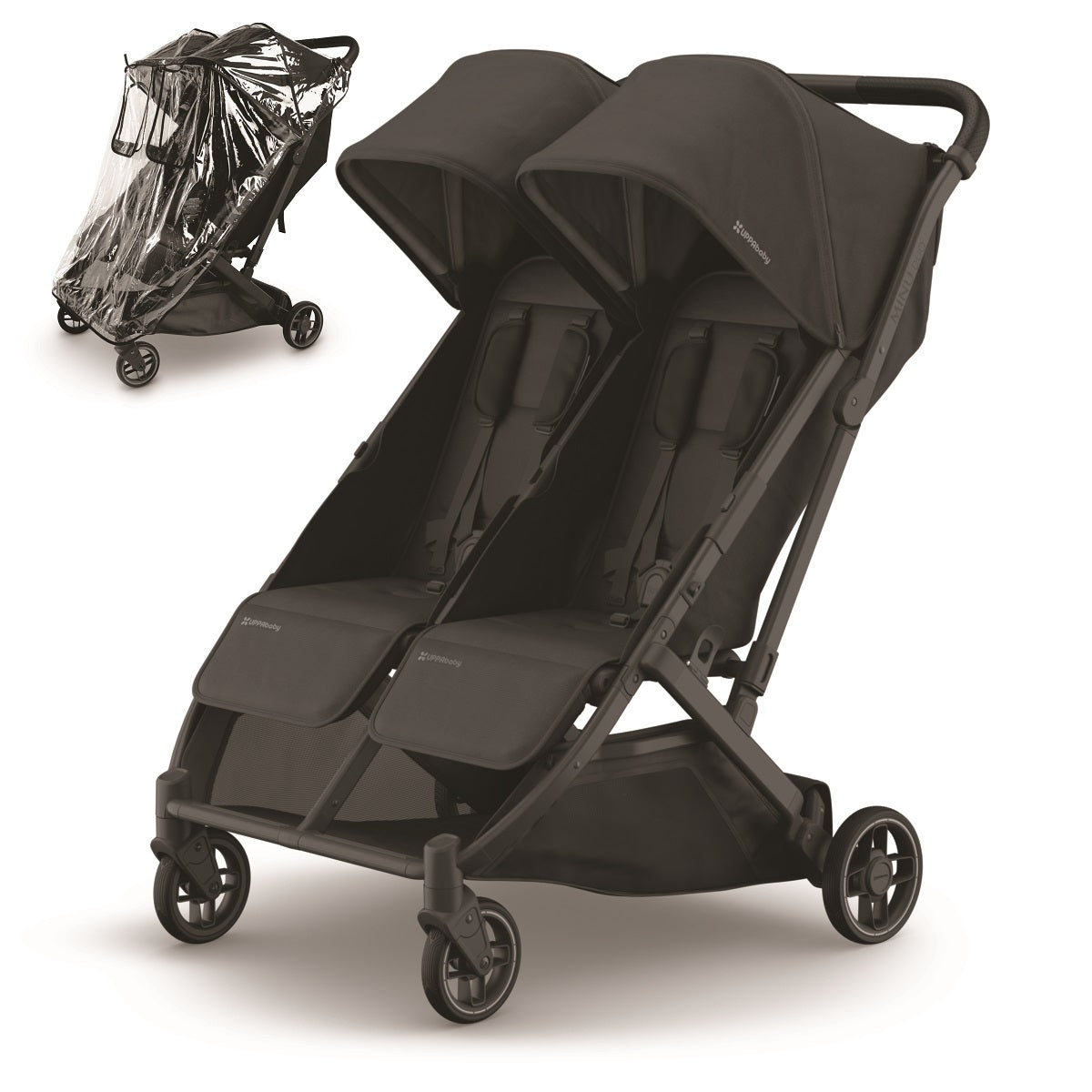 UPPAbaby MINU Duo Stroller + Rain Shield Bundle