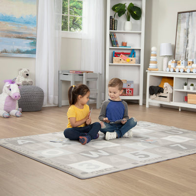 Melissa & Doug Jumbo ABC-123 Rug - Neutral