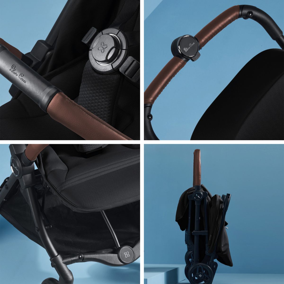 Silver Cross Jet 5 Super Compact Stroller in Black