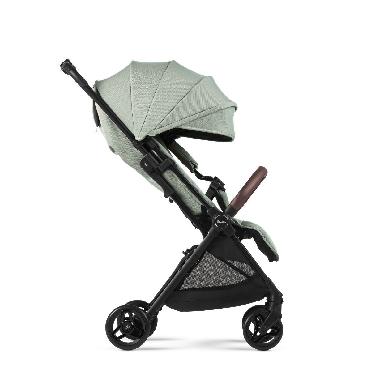 Silver Cross Jet 5 Super Compact Stroller in Sage Green
