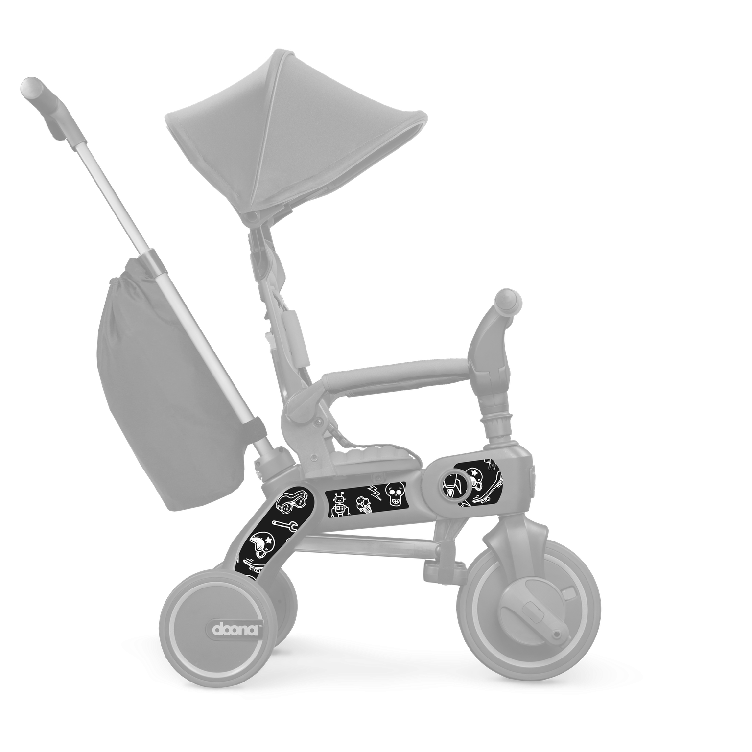 Doona™ Liki Body Stickers in Black and White Cool Sketch