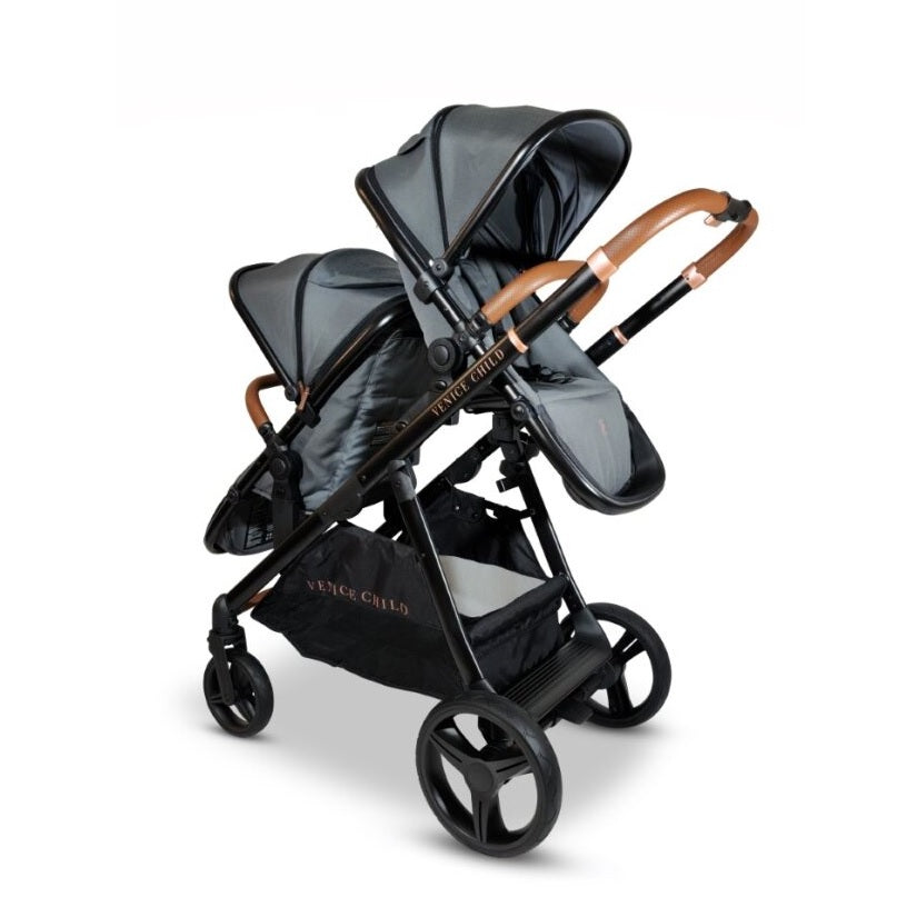 Venice Child Ventura Single to Double Sit-n-Stand Stroller Toddler Seat- Package