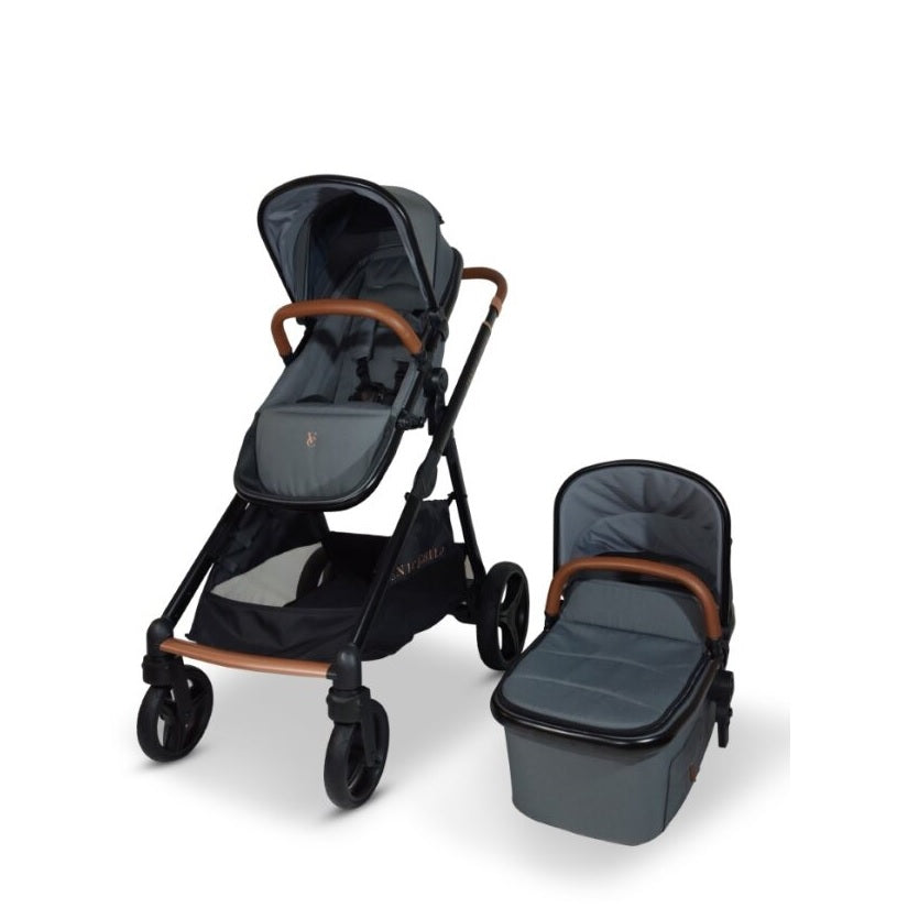 Venice Child Ventura Single to Double Sit-n-Stand Stroller & Bassinet- Package 2 in Shadow