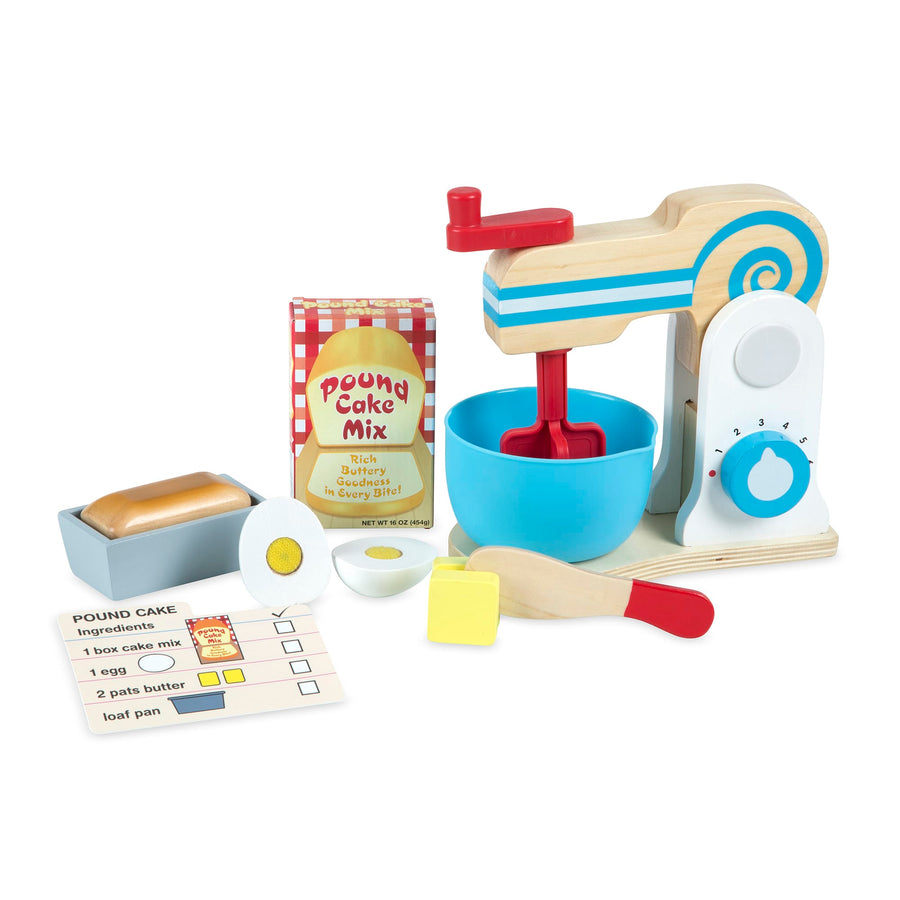 Melissa & Doug Wooden Make-a-Cake Mixer Set