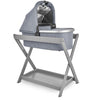 UPPAbaby Bassinet V2 in Gregory on the Bassinet Stand in Grey