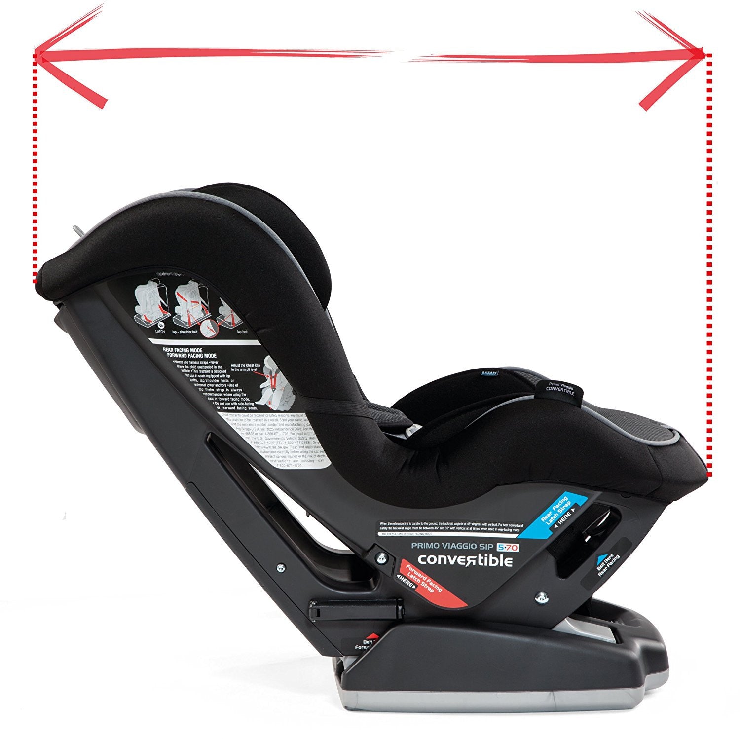 peg perego 5 point harness Peg Perego Viaggio Convertible Car Seat