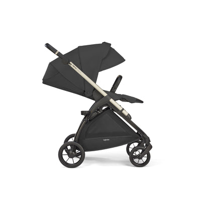 Inglesina Electa Stroller in Upper Black with seat reclined