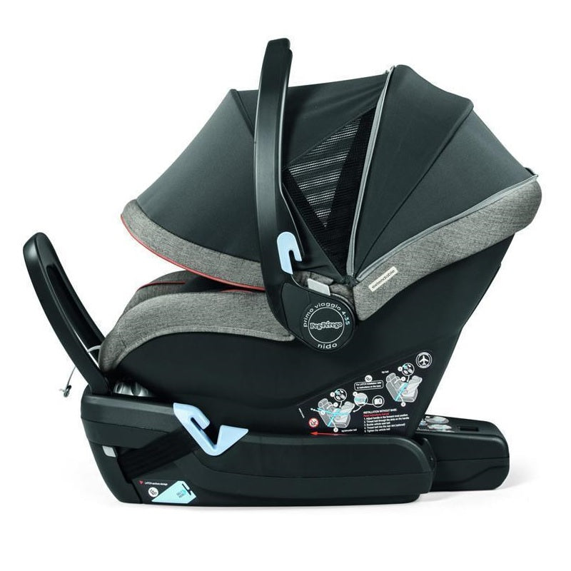 Agio by Peg Perego Viaggio 4-35 Nido Infant Car Seat in Agio Grey side view