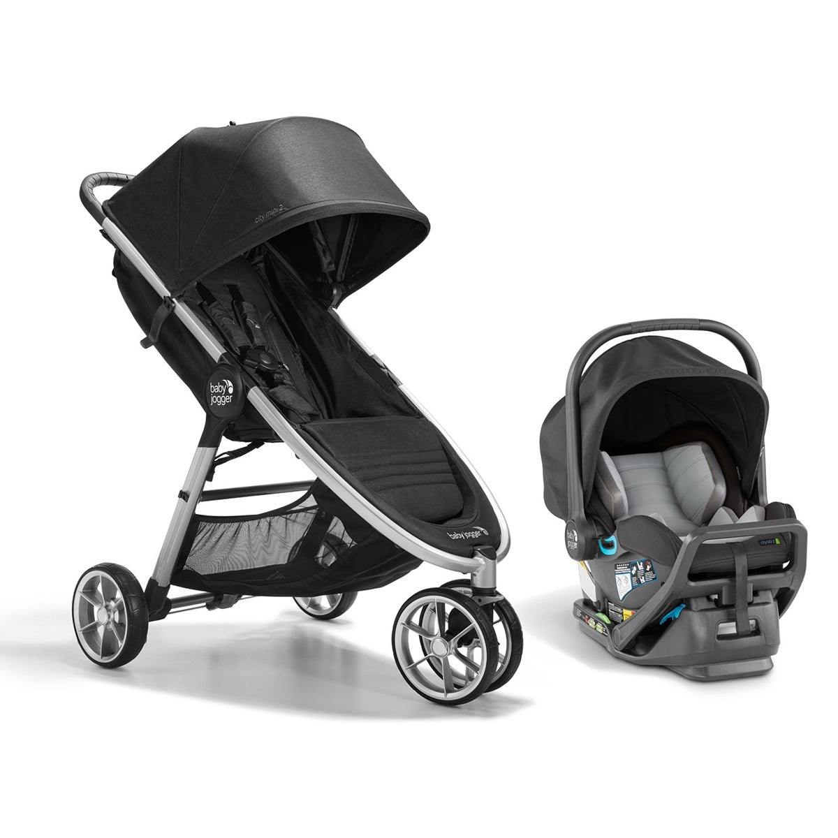 Baby Jogger City Select 2 Single-to-Double Modular Travel System, Includes  City GO 2 Infant Car Seat, Radiant Slate