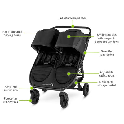 Baby Jogger City Mini® GT2 Double Stroller features