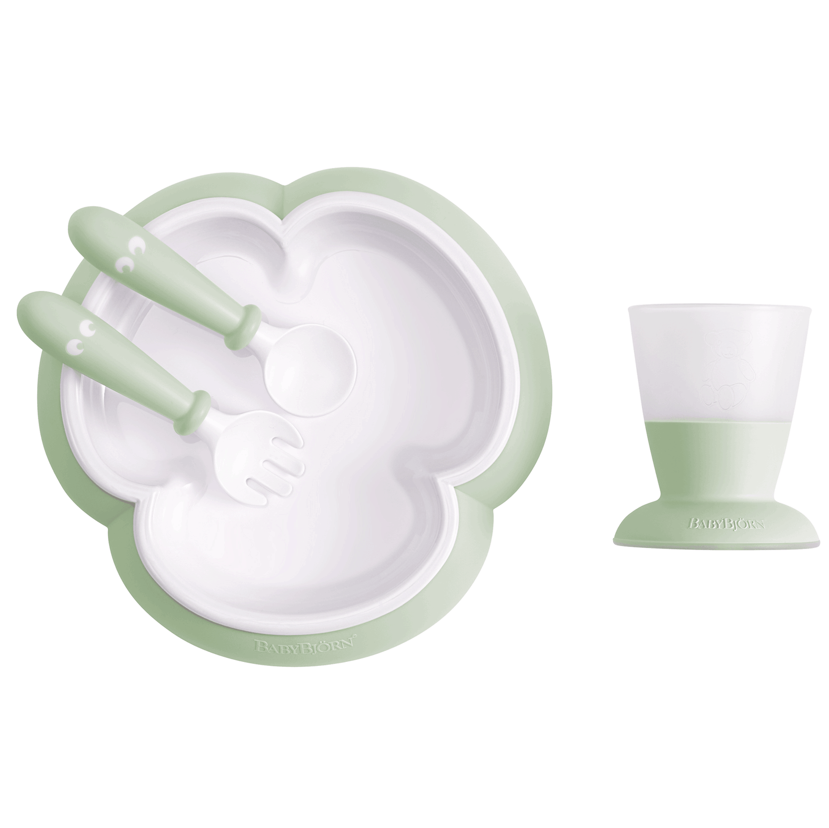 BABYBJÖRN Baby Feeding Set in Powder Green