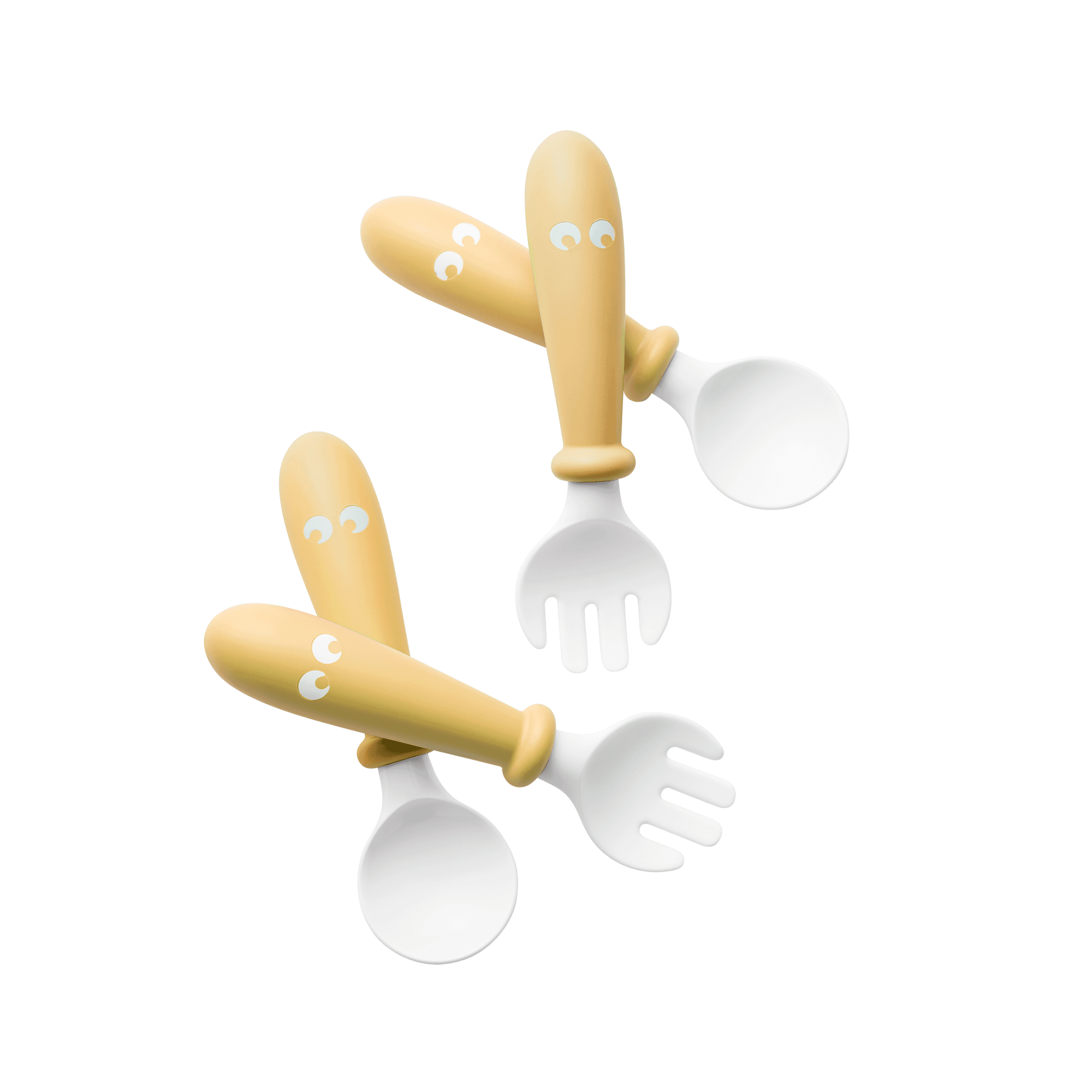 BABYBJÖRN Baby Spoon & Fork in Powder Yellow