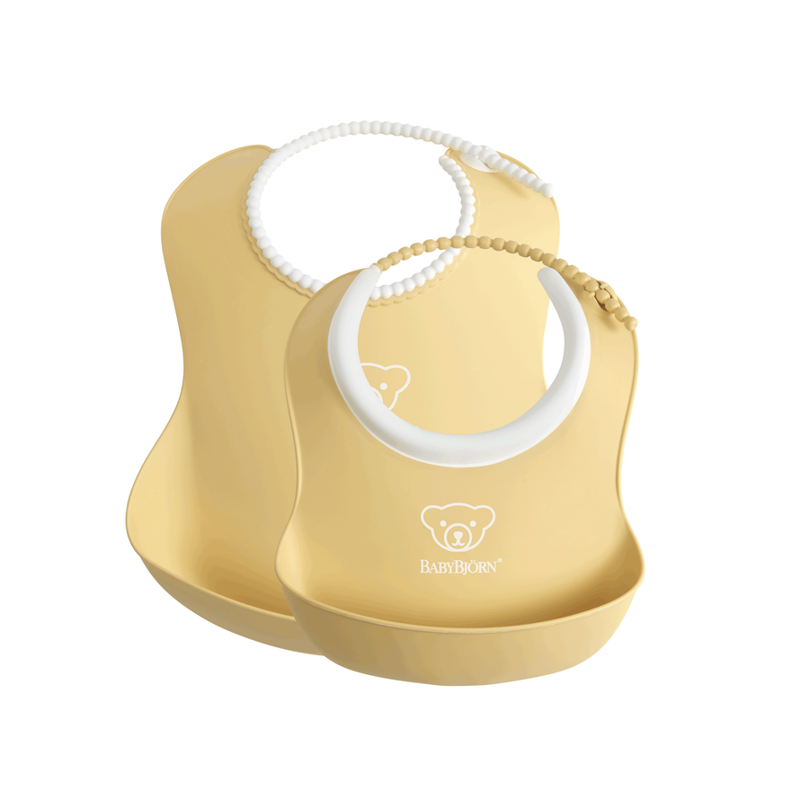 BABYBJÖRN Feeding Bib Set 2-Pack in Powder Yellow