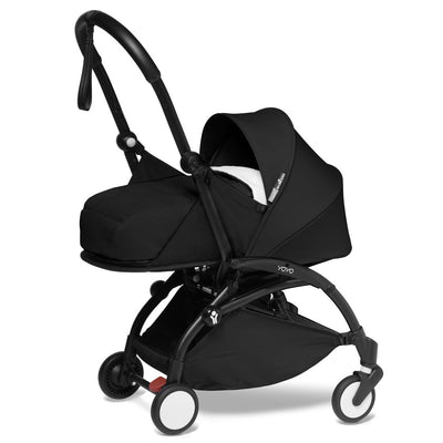 Babyzen YOYO² 0+ Newborn Stroller Bundle in Black with Black Frame