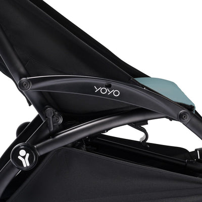 Babyzen YOYO² 6+ Stroller Bundle in Aqua with Black Frame side view
